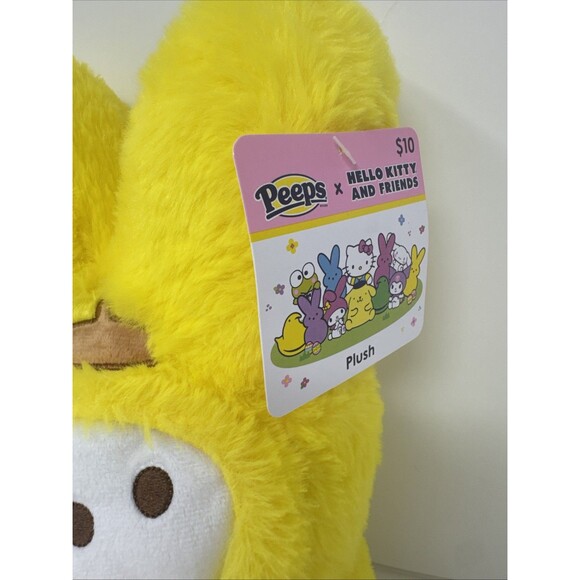 PEEPS Easter Bunny Hello Kitty & Friends POMPOMPURIN 12" Plush + 6" BAG CLIP - Picture 6 of 8